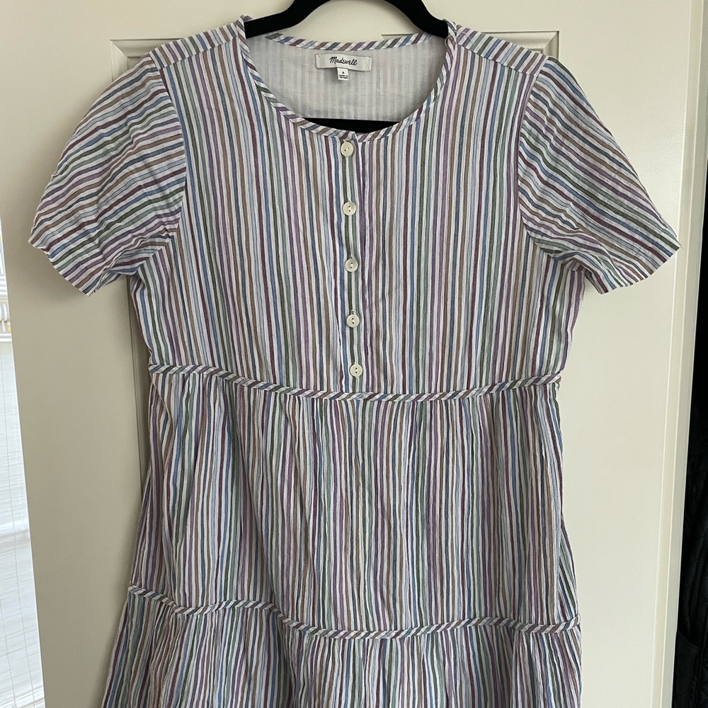 Madewell Striped Mini Dress - Size Small